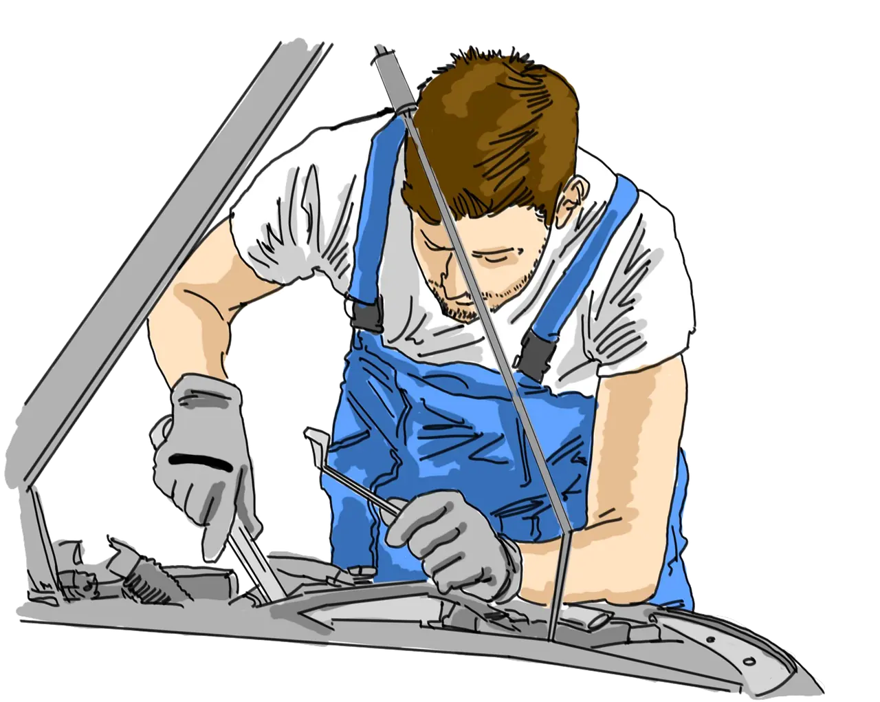 mechanic, garage, work